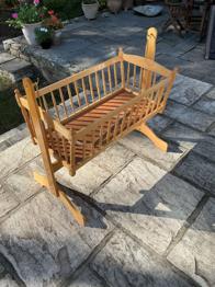 Pony of Crewe Wooden Baby Cradle – Good Condition