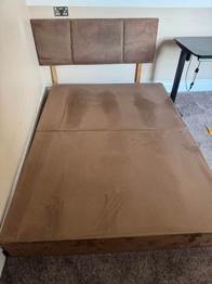 Free double headboard and base bed