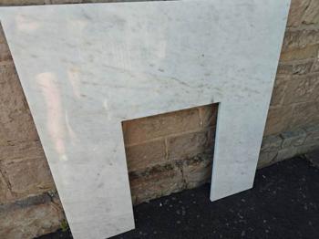 Marble fire surround and hearth