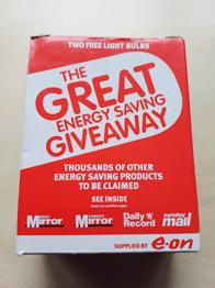 Free: Warm White/Energy Saving Light Bulbs 2Pk