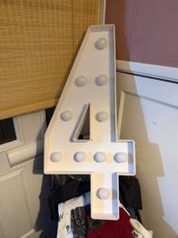 Light up /flashing 3ft number for parties