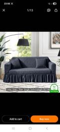 Free sofa cover, grey colour as thr picture shows