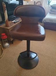 Free to collect, wooden swivel bar stool