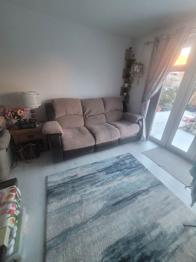 3 seater recliner sofa. Part leather