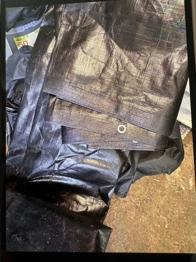 Black Heavy Duty Tarp - Weatherproof Sheet