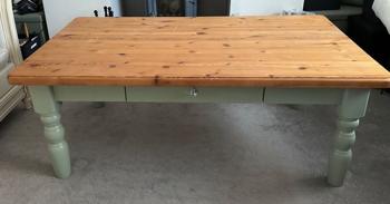 Large solid wood coffee table