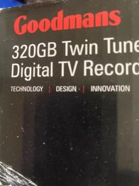 Goodmans 320GB Twin Tuner Digital TV Recorder Freeview+
