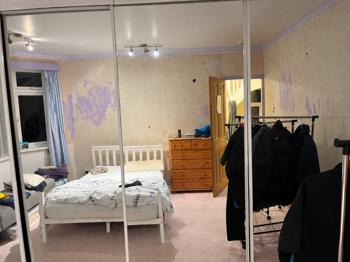 5 Sliding Mirrored Wardrobe Doors with Tracks