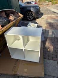 White Cube Storage Unit with Inserts – Good Condition