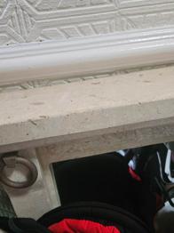 Marble hall glass top table and matching mirror